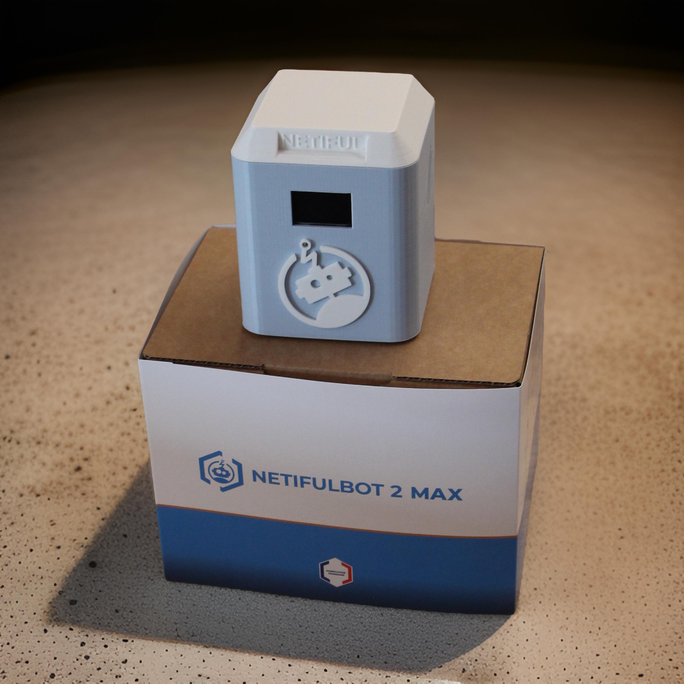 Routeur blanc avec logo Bitcoin.